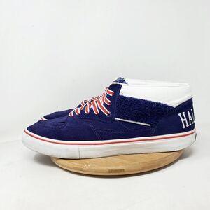 Vans Half Cab Pro Shoes Men 12 Blue Suede College Retro Skate Fat Tongue Sneaker